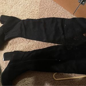 Black knee high boots